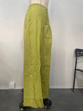 SC Solid Color Loose Casual Pants OLYF-6189
