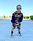 SC Kids Boys Leopard Print Two Piece Shorts Set GYMF-129
