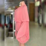 SC Lantern Sleeve Solid Color Loose Romper ORY-5273