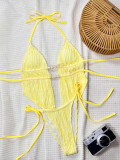 SC Solid Color Tie Up Bikinis Swimsuit CSYZ-339