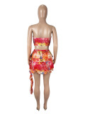 SC Print Wrap Chest Two Piece Skirts Set SHD-9522