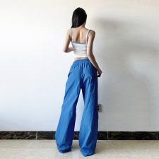 SC Letter Print Loose Tank Tops Pants 2 Piece Set GPKJ-KJ13108