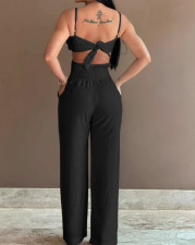 SC Solid Color Sling Slim Jumpsuit SHD-9629
