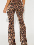 SC Leopard Print Lace Patchwork Pant GXIY-XS-L45383