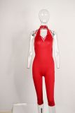 SC Sleeveless Solid Color Backless Jumpsuits YWXS-K25L787