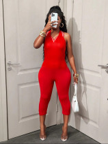 SC Sleeveless Solid Color Backless Jumpsuits YWXS-K25L787
