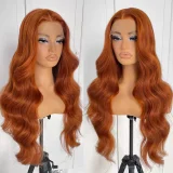 SC Blonde Center Parted Long Curly Hair Big Waves Wigs YWHX-M1631