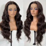 SC Blonde Center Parted Long Curly Hair Big Waves Wigs YWHX-M1631