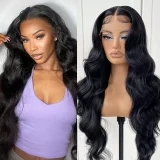 SC Blonde Center Parted Long Curly Hair Big Waves Wigs YWHX-M1631