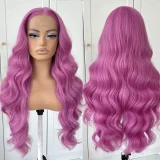 SC Blonde Center Parted Long Curly Hair Big Waves Wigs YWHX-M1631