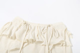 SC Patchwork Ruffled Micro-flare Pants DLSF-K25P76093