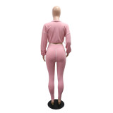 SC Long Sleeve Casual Coat Pants 2 Piece Set CYA-901876