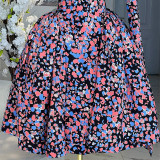 SC Bow Printed Mid-Length Dress GMSF-9272