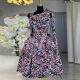 SC Bow Printed Mid-Length Dress GMSF-9272