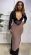 SC Lace Long Sleeve V Neck Maxi Dress GXIN-8852