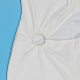 SC Hollow Out Halterneck Tie Up Jumpsuit NY-3675