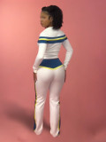 SC Color Block Patchwork Long Sleeve Pants Three Piece Set CH-25037