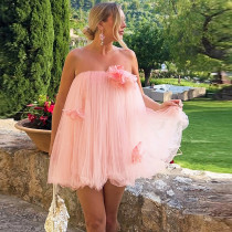 SC Solid Color Tulle Puffy Princess Dress XEF-K25D75694