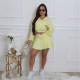 SC Sport Solid Color Hooded Two Piece Skirts Set CYA-901891