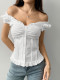 SC Solid Color Short Sleeve Slim Tops GZYU-K2512102-V