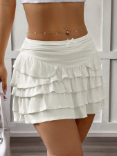 SC Solid-color Multi-layer Cake Skirt GZYU-D2520001