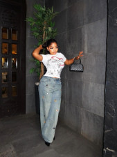 SC Plus Size Fashion Embroidery Straight Jeans GYLN-0932