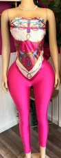 SC Pre Order: About 7 work days shipping Tube Tops Print Tops Pants Suit YUEM-300804