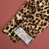 SC Mesh Patchwork Leopard Print Jumpsuit GBTF-11242JHR
