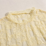SC Lace Rose See-through Sexy T-shirt GBTF-31835THY