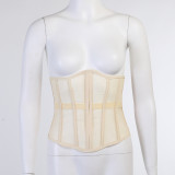 SC Mesh Wrap Chest Tank Tops FL-22513P