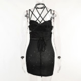 SC Knits Backless Sling Mini Dress FL-JY22286PF