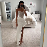 SC Sexy Split Lace Sling Maxi Dress FL-XY23247PF