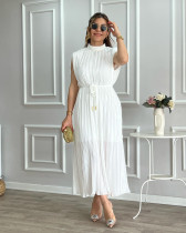 SC Solid Color Sleeveless Tie Up Maxi Dress GCNE-TR266