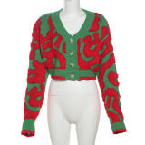 SC Long Sleeve V Neck Knits Sweater GZJQ-W23C33160