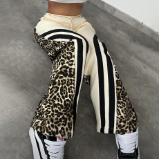 SC Leopard Print Color Block Loose Pants GZJQ-K24P52854