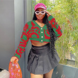 SC Long Sleeve V Neck Knits Sweater GZJQ-W23C33160