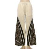 SC Leopard Print Color Block Loose Pants GZJQ-K24P52854