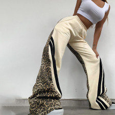 SC Leopard Print Color Block Loose Pants GZJQ-K24P52854