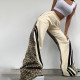 SC Leopard Print Color Block Loose Pants GZJQ-K24P52854