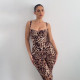 SC Leopard Print Sling Backless Jumpsuit  DLSF-K24Q59758