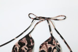 SC Halterneck Tie Up Leopard Print Maxi Dress DLSF-K24D50823