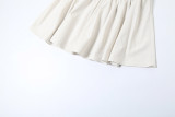 SC Contrast Color Patchwork Pleated Tube Top Dress GYME-K23D41324