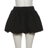 SC Solid Color Bubble Mini Skirt DLSF-K24J46609