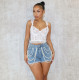 SC Pearl Rhinestone Casual Denim Shorts XMCS-CS2024416025