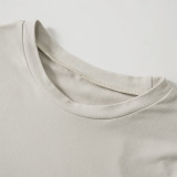 SC Solid Color Short Sleeve Slim Maxi Dress XMCS-CS20242132302