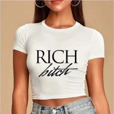 SC Letter Print Short Sleeve T Shirt GNZD-9986THD