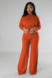 SC Long Sleeve Kinits Tops Wide Leg Pants Suit QYMF-3064