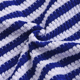 SC Stripe Color Block Wrap Chest Shorts Suit GNZD-51880