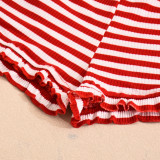 SC Stripe Short Sleeve Short 2 Piece Set GNZD-51827