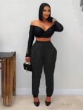 SC Plus Size Sports Ice Silk Straight Pants YIM-K08
